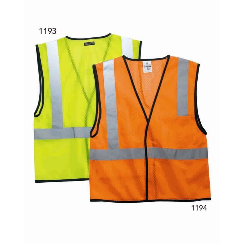 Unisex Economy Single Pocket Hook-and-Loop Mesh Vest Thumbnail