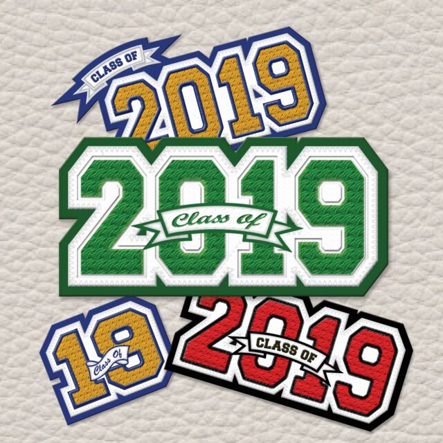 Chenille Year Patches