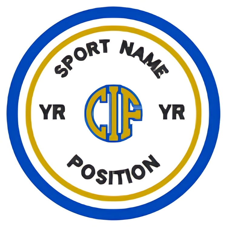 All CIF Chenille Circle School Patch