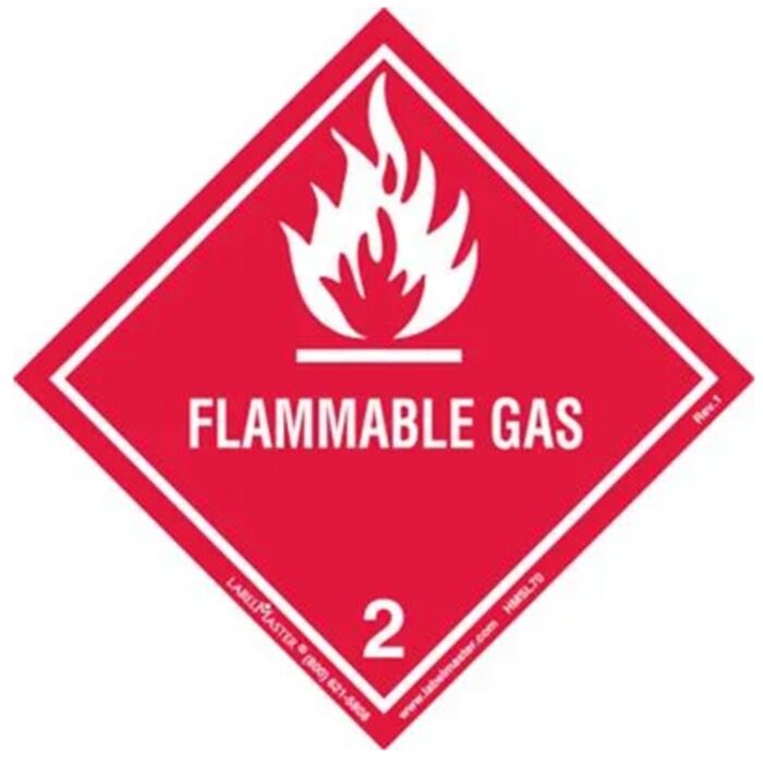 WORDED FLAMMABLE GAS LABELS Thumbnail