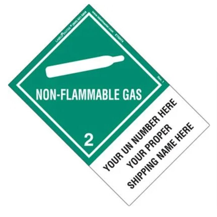 PERSONALIZED SHIPPING NAME NON-FLAMMABLE GAS LABELS Thumbnail