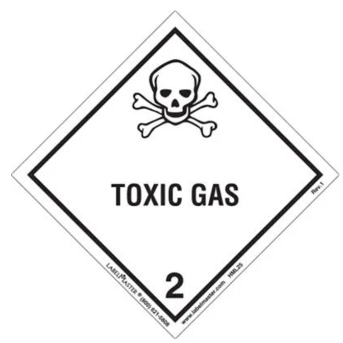 WORDED TOXIC GAS LABELS Thumbnail