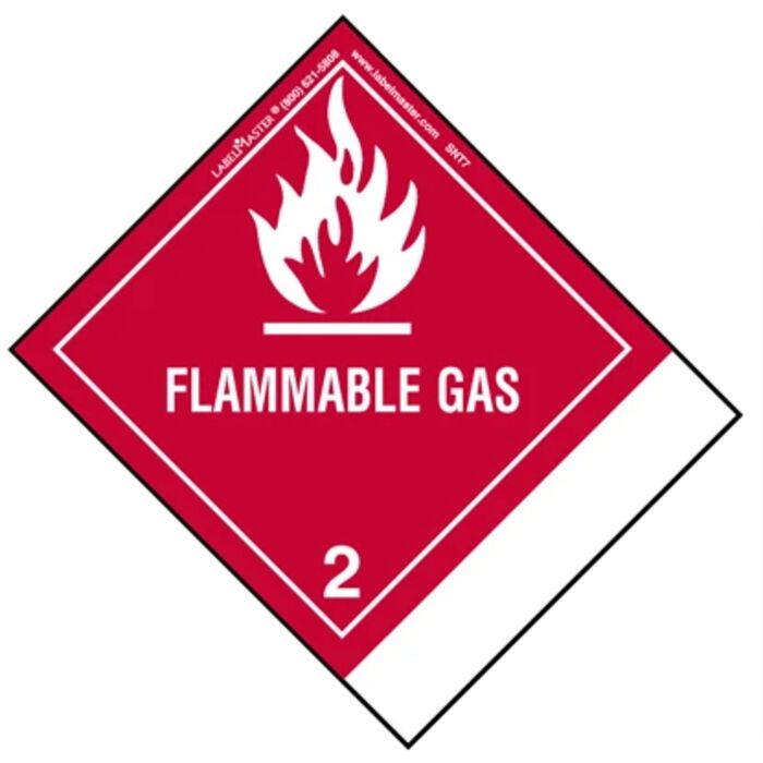 BLANK & PRE-PRINTED SHIPPING NAME FLAMMABLE GAS LABELS Thumbnail