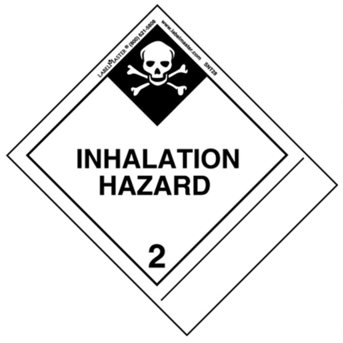 BLANK SHIPPING NAME INHALATION HAZARD LABELS Thumbnail
