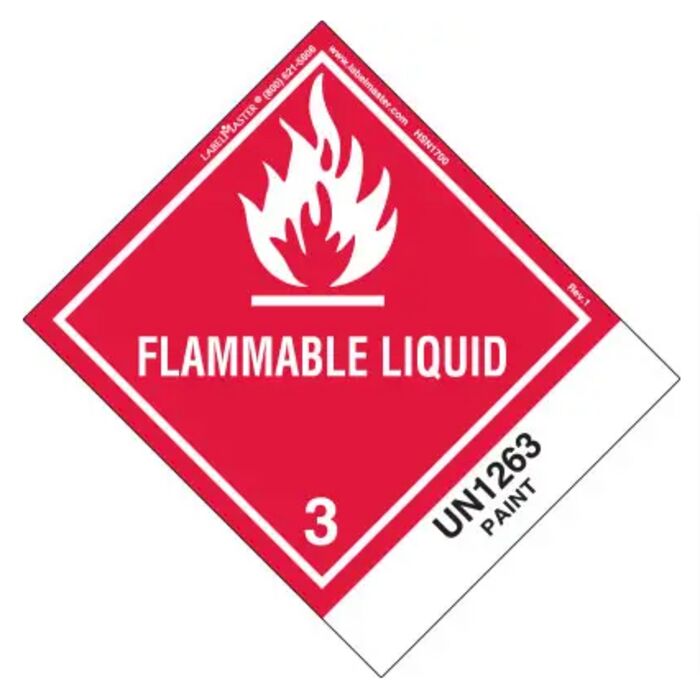 BLANK & PRE-PRINTED SHIPPING NAME FLAMMABLE LIQUID LABELS Thumbnail