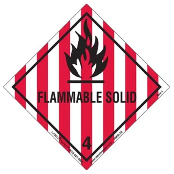 WORDED FLAMMABLE SOLID LABELS Thumbnail
