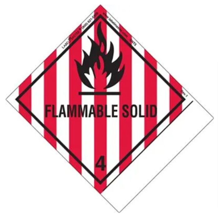 BLANK SHIPPING NAME FLAMMABLE SOLID LABELS Thumbnail