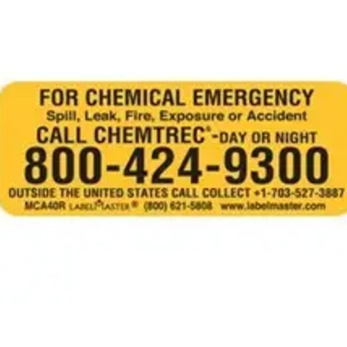 CHEMTREC EMERGENCY VEHICLE, TRUCK, & PHONE MARKINGS Thumbnail