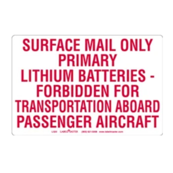 LITHIUM BATTERIES MARKINGS- USPS Thumbnail