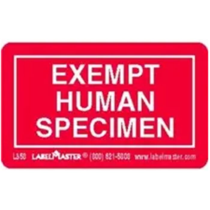 EXEMPT SPECIMEN LABELS Thumbnail