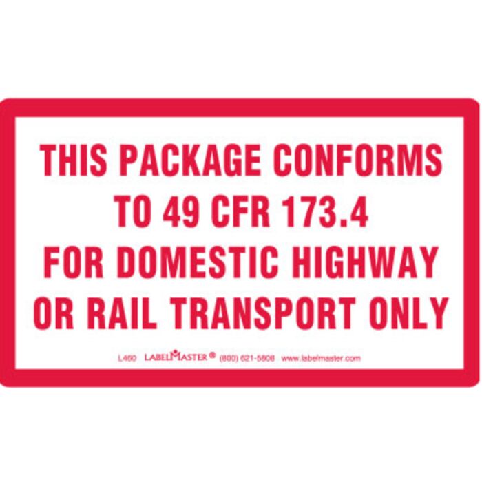 THIS PACKAGE CONFORMS TO 49 CFR MARKINGS Thumbnail