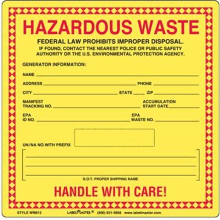 HAZARDOUS WASTE LABELS Thumbnail