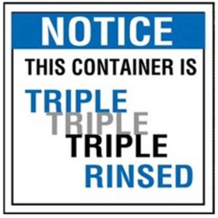 TRIPLE RINSE LABELS Thumbnail