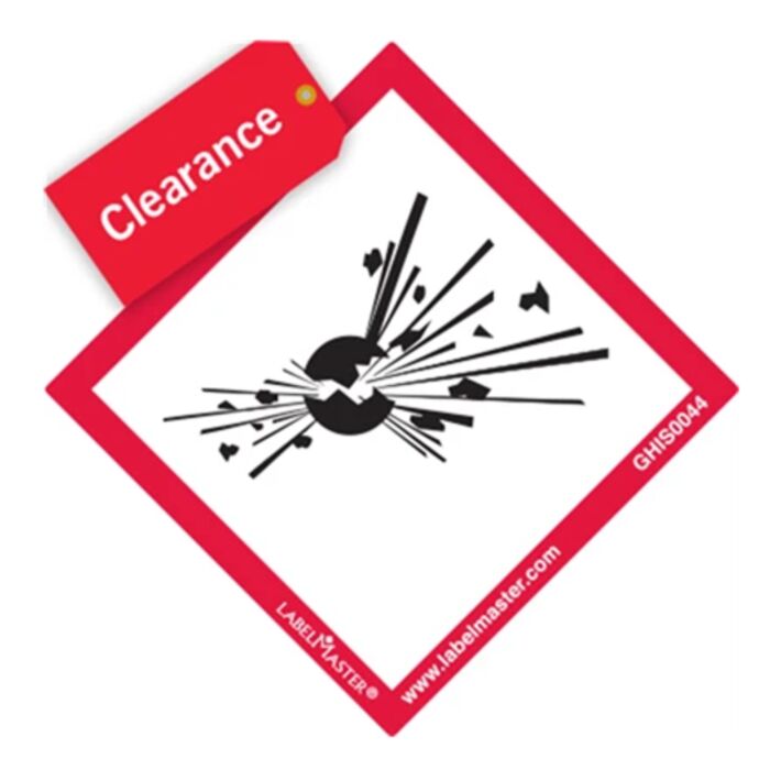 GHS EXPLODING BOMB PICTOGRAM LABELS Thumbnail