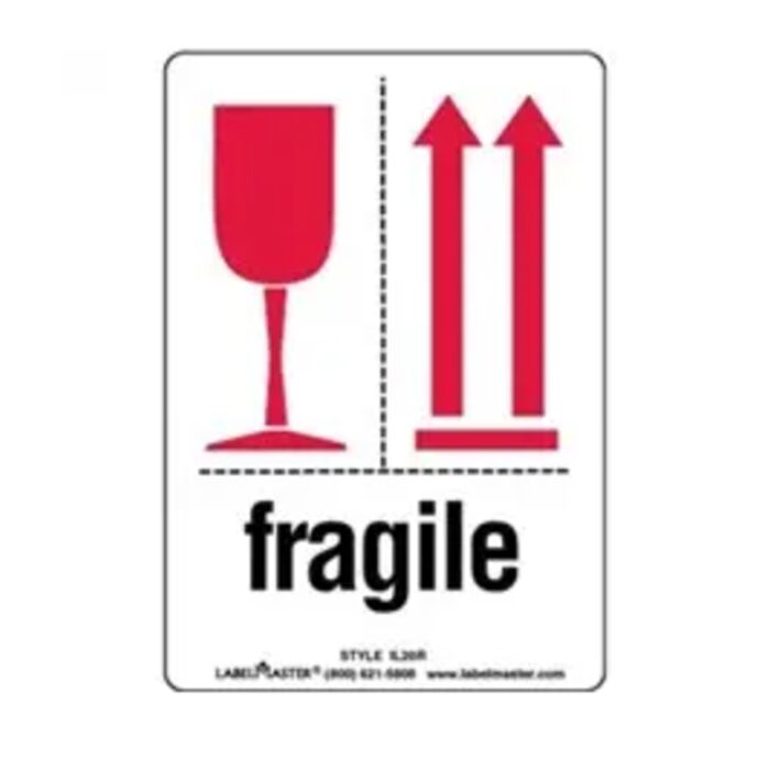 FRAGILE LABELS W/GLASS & THIS END UP SYMBOLS Thumbnail