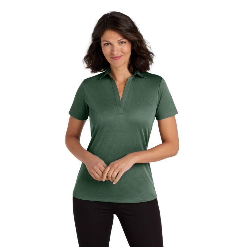 Ladies Heathered Silk Touch™ Performance Polo Thumbnail