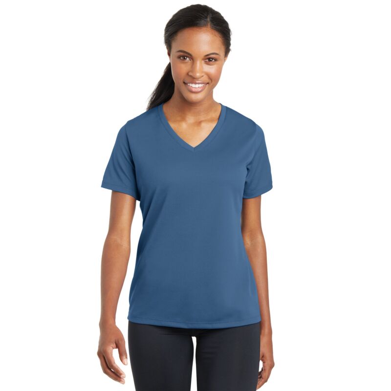 Ladies PosiCharge® RacerMesh® V-Neck Tee Thumbnail