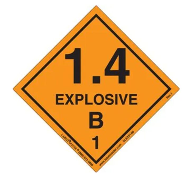 Explosive 1.4 B Label, Vinyl, Roll of 500 Thumbnail