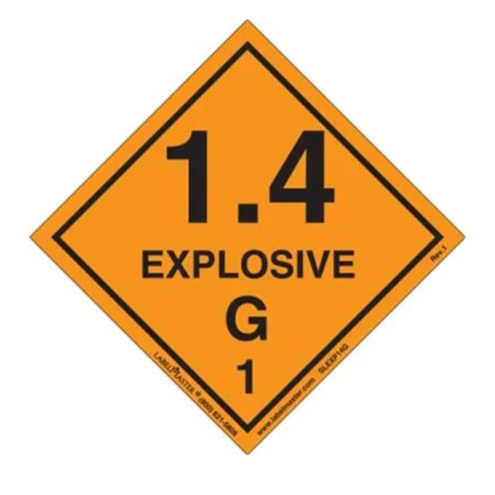 Explosive 1.4 G Label, Vinyl, Pack of 25 Thumbnail