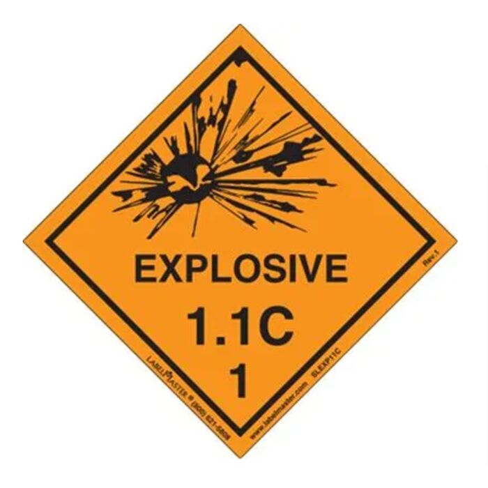 Explosive 1.1 C Label, Vinyl, Roll of 500 Thumbnail