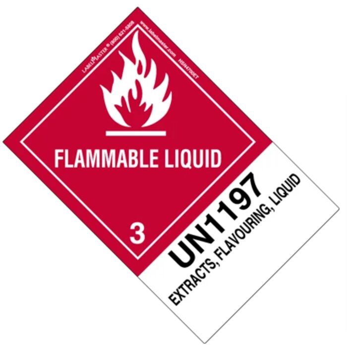 FLAMMABLE LIQUID LABEL, UN1197 EXTRACTS, FLAVORING, LIQUID Thumbnail