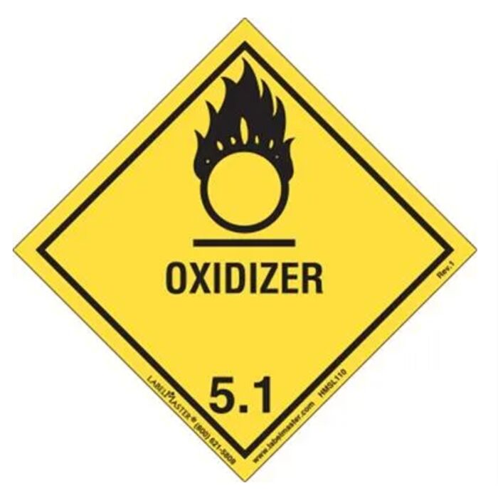 Oxidizer Label, Worded, Paper, Roll of 500 Thumbnail