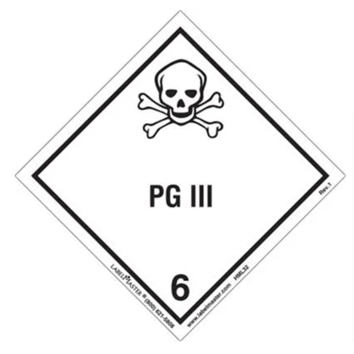 PG III Label, Worded, PVC-Free Film, Roll of 500 Thumbnail