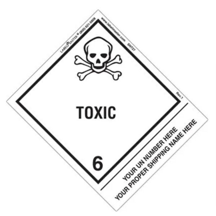 Personalized Toxic Shipping Name Label, Paper, Standard Tab  Thumbnail