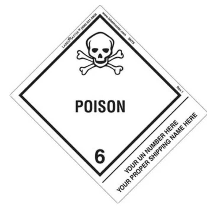 Personalized Poison Shipping Name Label, Paper, Standard Tab  Thumbnail
