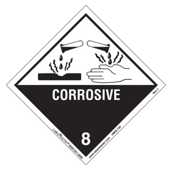 Corrosive Label, Worded, Paper, Roll of 500 Thumbnail