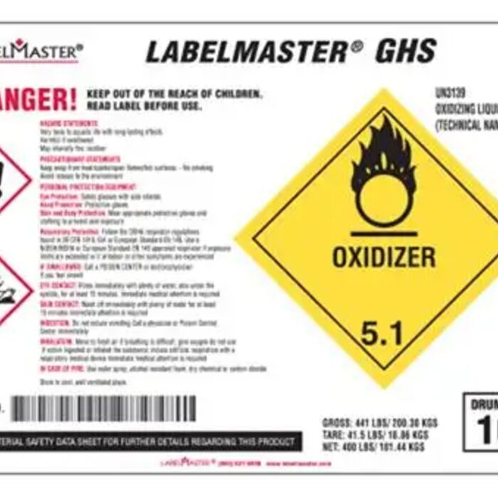 Laser Imprintable Vinyl Drum Label, 8 3/8" x 10 7/8" 3-Colors  Thumbnail