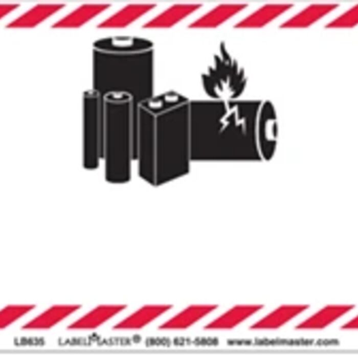 Lithium Battery Handling Marking, 126mm x 121mm, Paper, Standard Thumbnail
