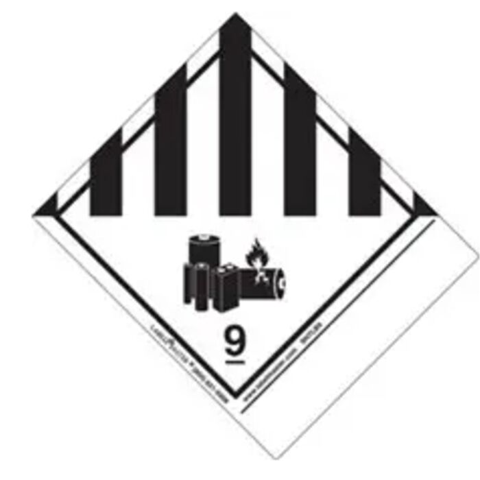 UN3091 Lithium Metal Batteries Contained in Equipment Label , Ext. Tab, Roll of 500 Thumbnail