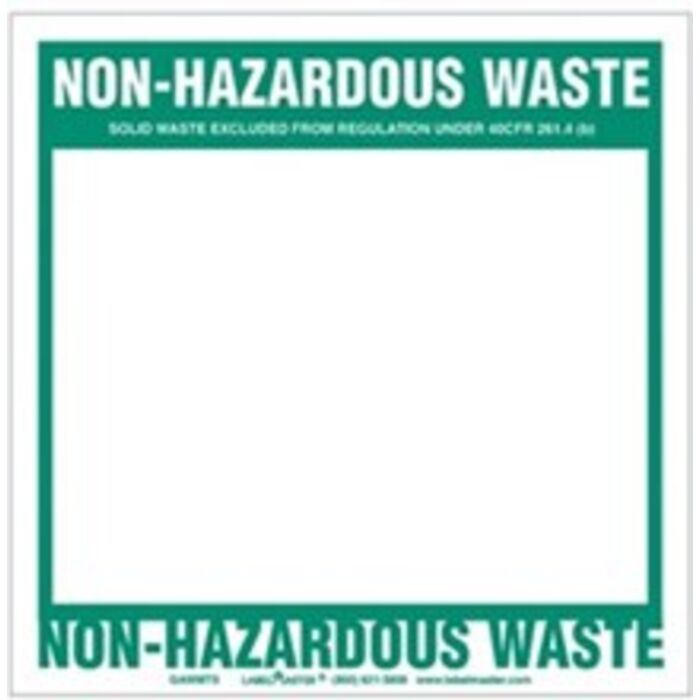 Non-Hazardous Waste Label, Blank Open Box, Thermal PVC-Free Film Thumbnail