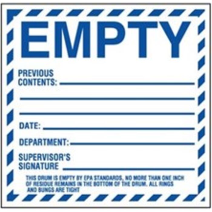 Empty Label, PVC-Free Film, 6" x 6" Thumbnail