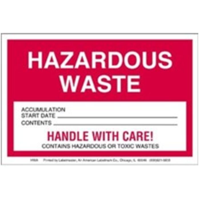 Hazardous Waste Label, Paper Stock Thumbnail