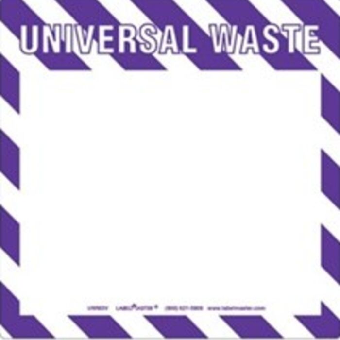 Universal Waste Label Blank, No Ruled Lines, Pin-Feed Paper Thumbnail