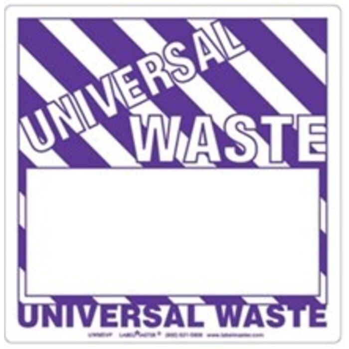 Universal Waste Label, Blank, No Ruled Lines Stock PVC-Free Film Thumbnail