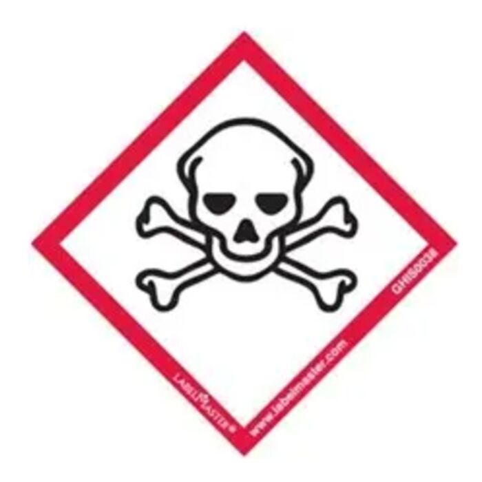 GHS Label, Skull & Crossbones, 101mm x 101mm, Packs of 50 Thumbnail
