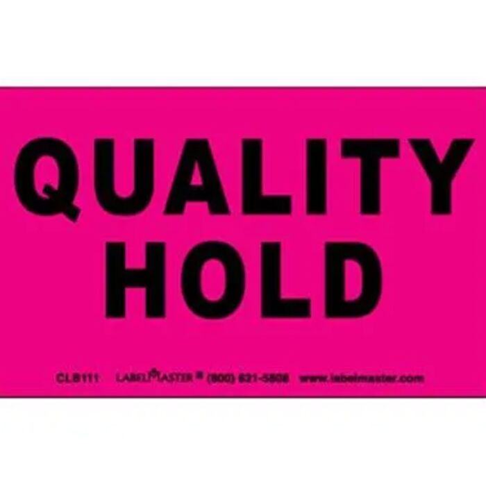 Quality Hold Label Thumbnail