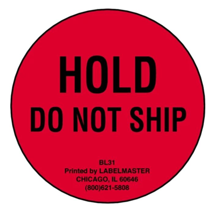 Hold Do Not Ship Label Thumbnail
