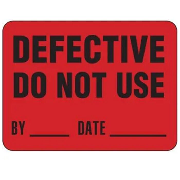 Defective Do Not Use Label Thumbnail