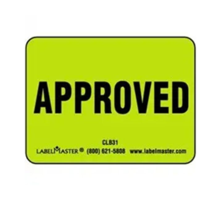 Approved Label, 2" x 1 1/2" Thumbnail
