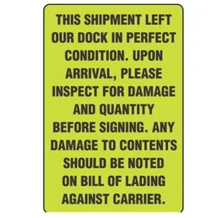 This Shipment Left Our Dock In Perfect Condition Labels Thumbnail