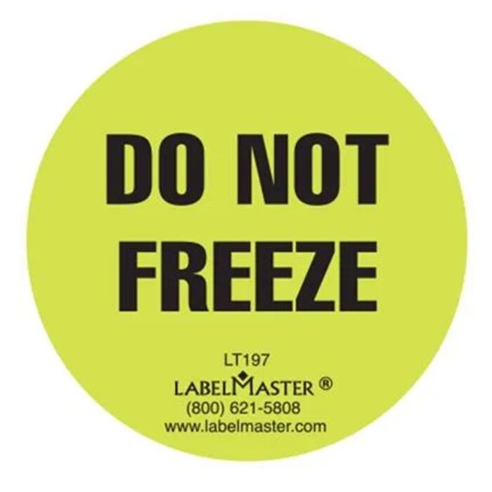 Do Not Freeze Label (Green) Thumbnail