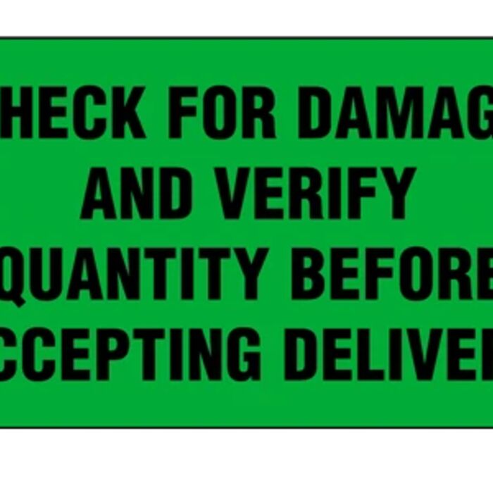 Check for Damage and Verify Quantity Label Thumbnail