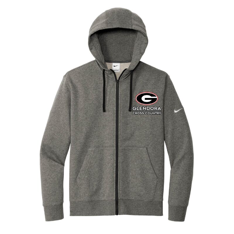 NKDR1513 GHS Cross Country Nike Club Fleece Full Zip Hoodie Thumbnail