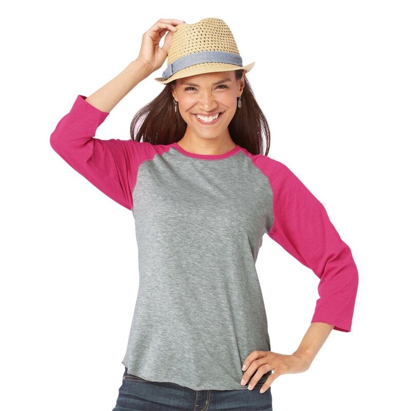 Women's Baseball Fine Jersey Three-Quarter Sleeve Tee Thumbnail