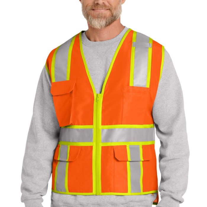 CSV105 - Ansi 107 Class 2 Surveyor Zippered Two Tone Vest Thumbnail