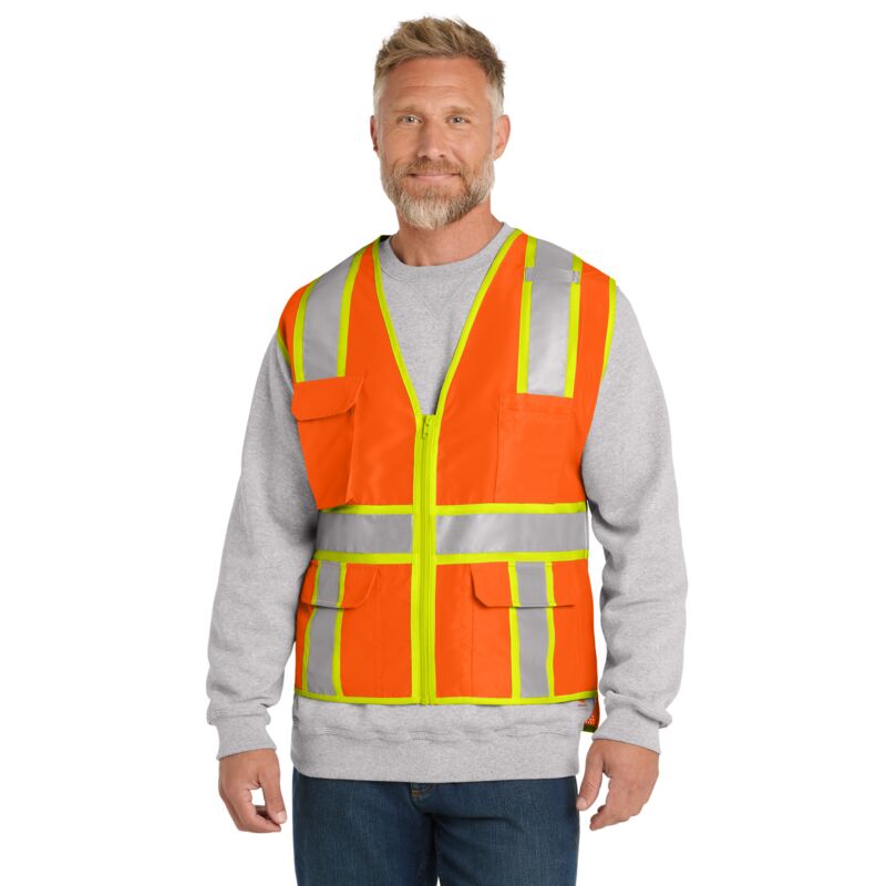 CSV105 - Ansi 107 Class 2 Surveyor Zippered Two Tone Vest Thumbnail